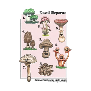 Kawaii Bosporus Mushroom Field Guide T-Shirt