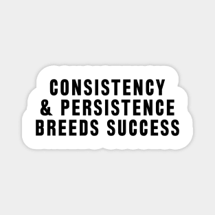 Consistency and persistence breeds success Magnet