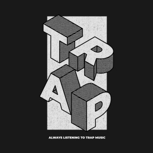 Trap Music Isometric Letter Blocks T-Shirt