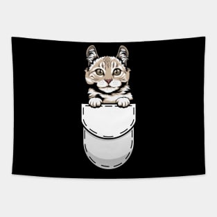 Funny American Curl Pocket Cat Tapestry