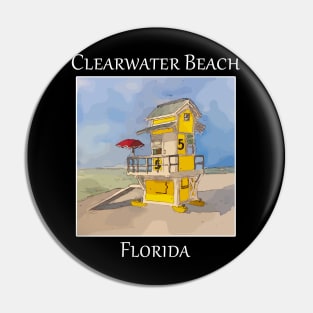 Lifeguard tower in Clearwater Beach Florida Pin