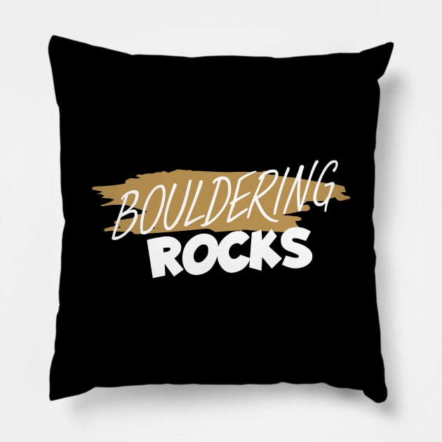 Bouldering rocks Pillow by maxcode