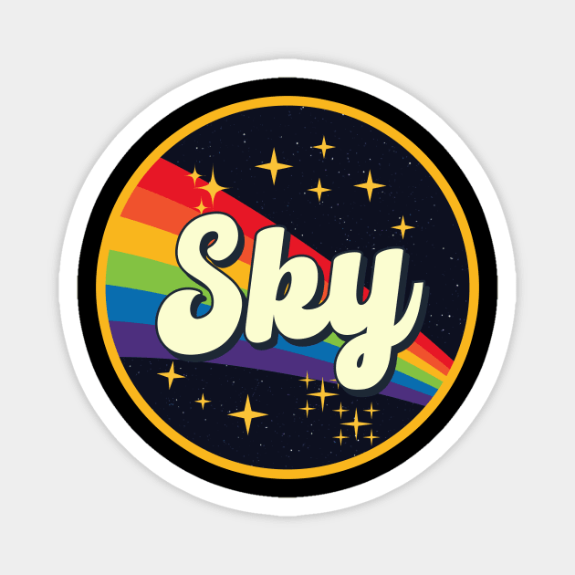 Sky // Rainbow In Space Vintage Style Magnet by LMW Art