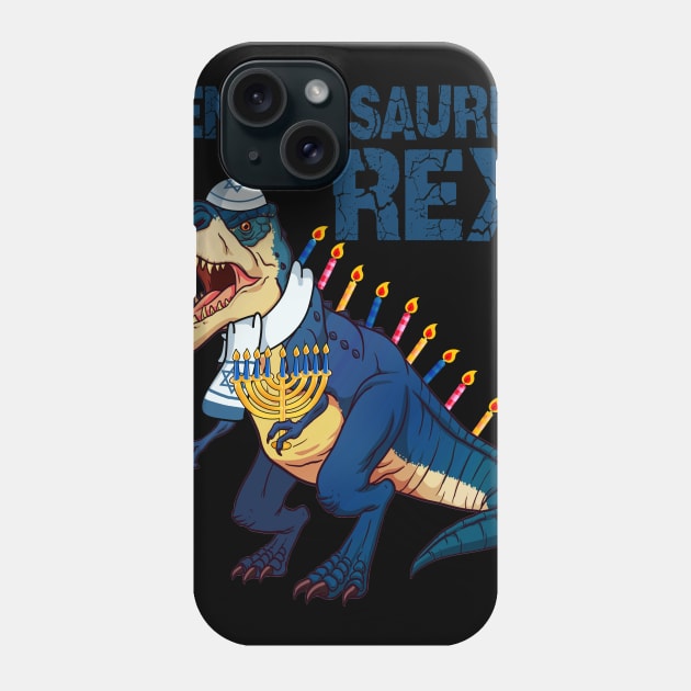 Menorasaurus Rex Saurus Menora Pun Hanukkah Phone Case by Danielsmfbb