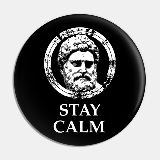 Stoicism: Stay Calm Pin by NoMans