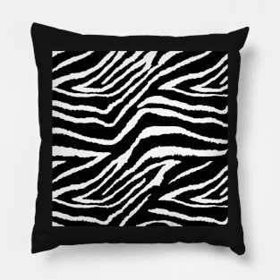 Zebra Black and White Animal Print Pillow