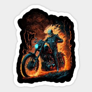 Fire Ghost Rider Biker Skull Custom Name All Over Print Baseball