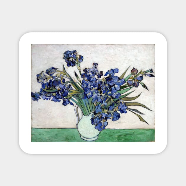 Vincent van Gogh Irises Magnet by pdpress