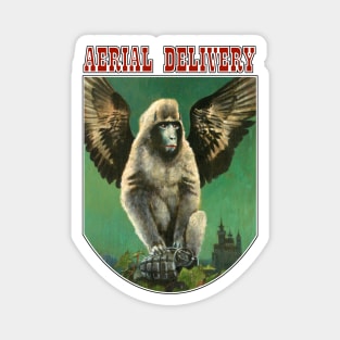 Vintage Flying Monkey Aerial Delivery Design Magnet