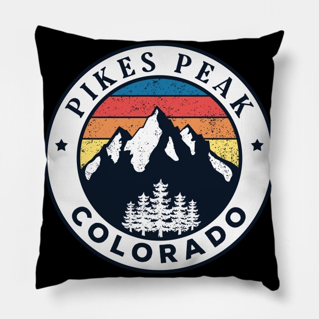 Pikes peak Colorado Pillow by Tonibhardwaj