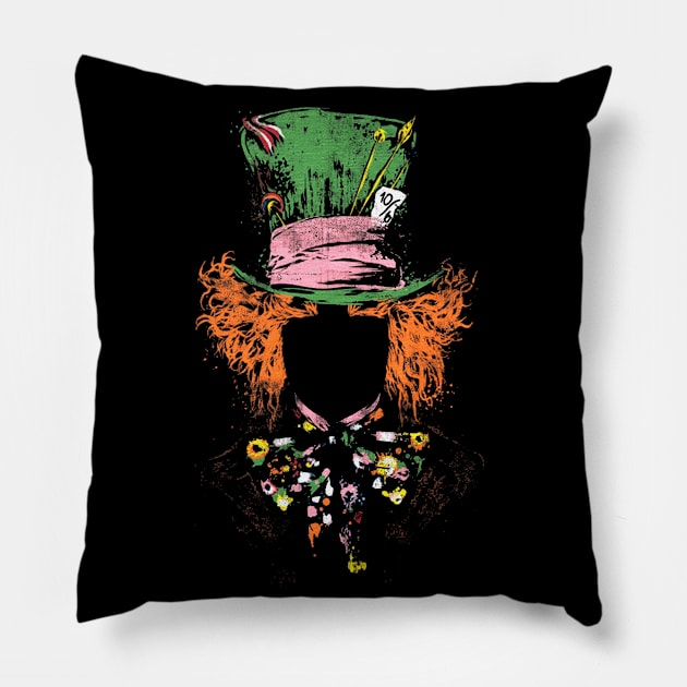 Mad Hatter Anonymous Pillow by SpellsSell