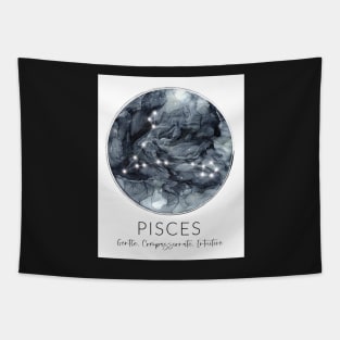 Pisces Zodiac Moon Constellation Tapestry