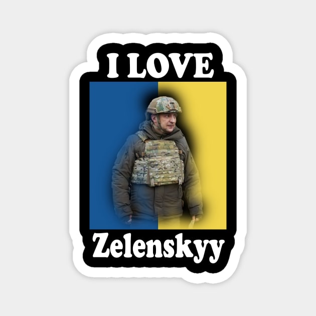 i love zelensky Magnet by Elegance14