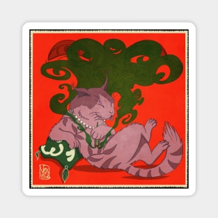 Monmon smoking japan cat Magnet