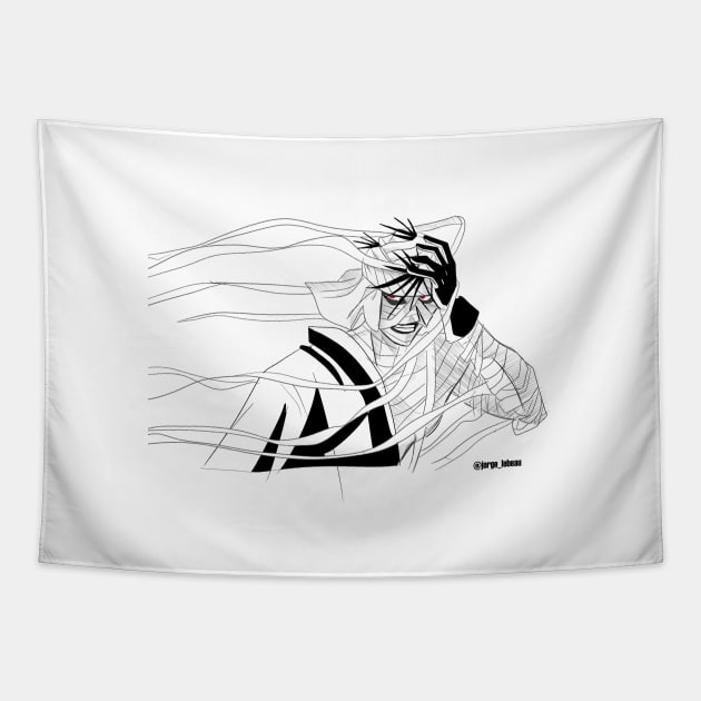 the makoto shishio sword ronin assasin Tapestry by jorge_lebeau