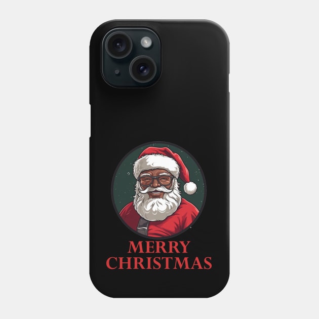 Black Santa Claus, Black Santa, Black Christmas Phone Case by UrbanLifeApparel