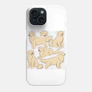 Cute golden Retriever illustration Phone Case