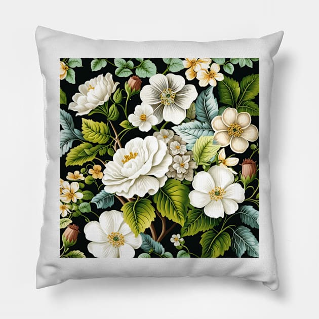 spring floral print Pillow by Micapox