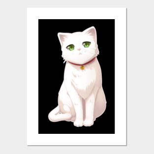 Anime Cat Posters And Art Prints Teepublic Check out whitecatart's art on deviantart.