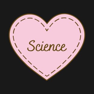 I Love Science Simple Heart Design T-Shirt