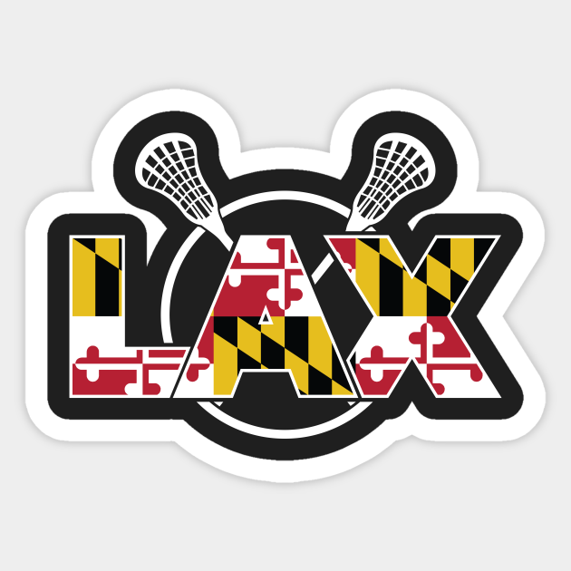 Maryland Flag Lacrosse - Lacrosse - Sticker