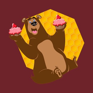 love a bear with cupcakes T-Shirt
