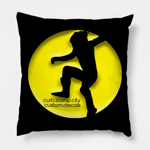 Curb Stomp- Yellow Pillow by SrikSouphakheth