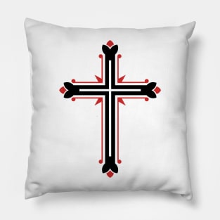 Cross of the Lord and Savior Jesus Christ, a symbol of crucifixion and salvation. Pillow