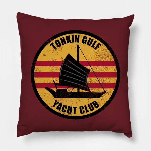 Tonkin Gulf Yacht Club (distressed) Pillow by TCP