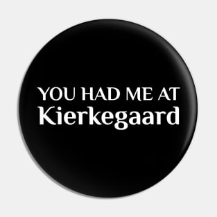 Kierkegaard Philosophy Teacher Tshirt Student Philosopher Pin