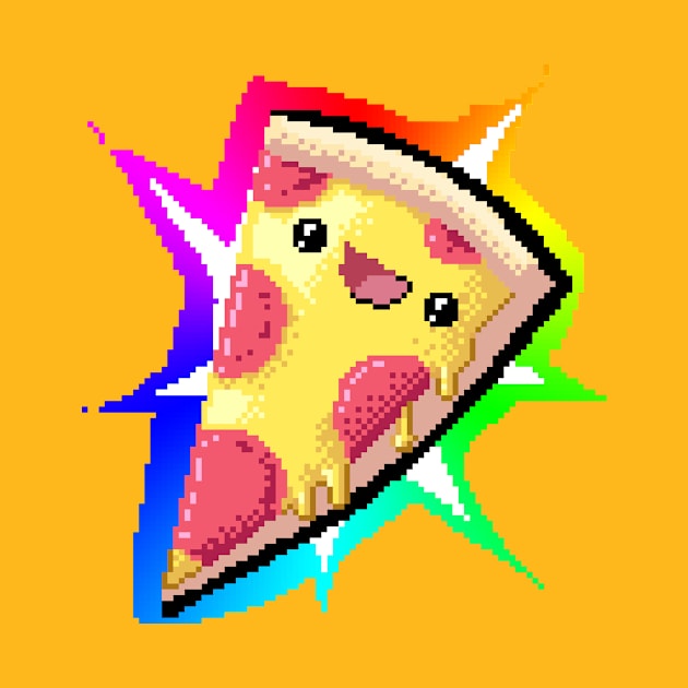 Pixel Pizza by debrincatdoodles