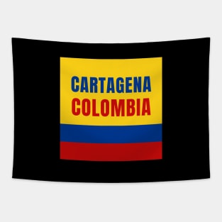 Cartagena City in Colombian Flag Colors Tapestry