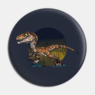 Roaring Velociraptor: The Power of Prehistory Pin