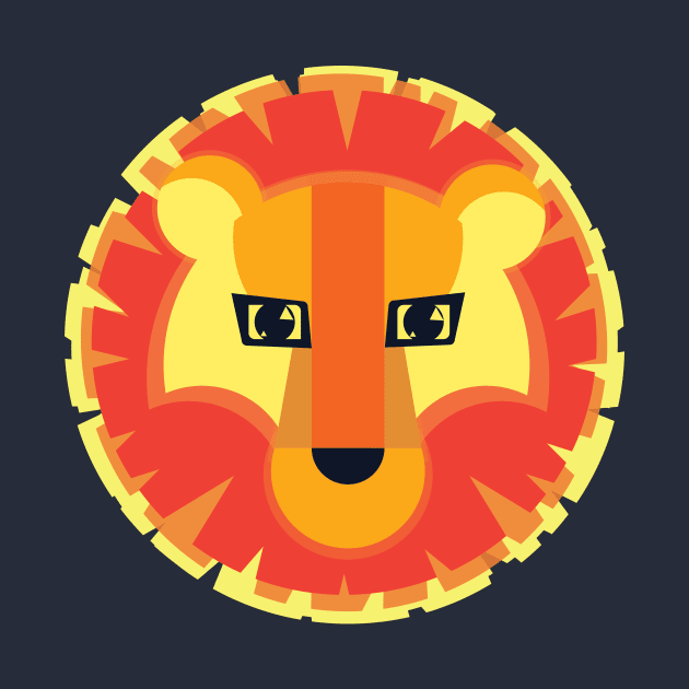 Colourful Lion Geometric Shapes by MikaelSh