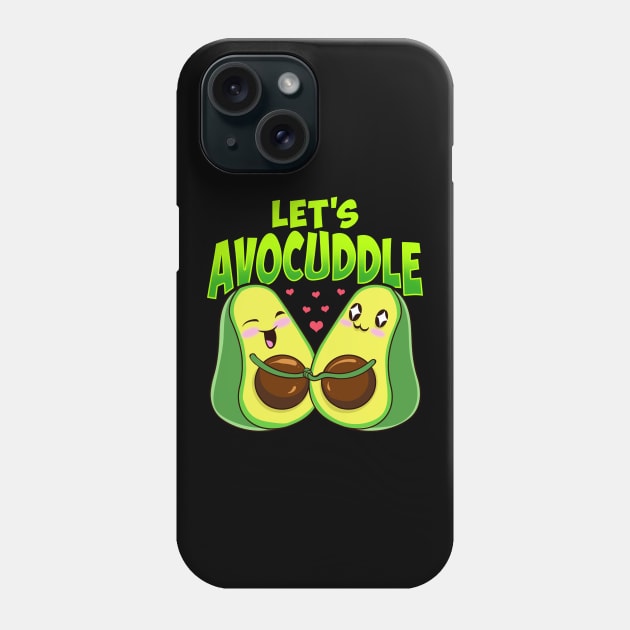 Let's Avocuddle Cute & Funny Avocado Pun Phone Case by theperfectpresents