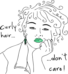 curly hair don't care Magnet