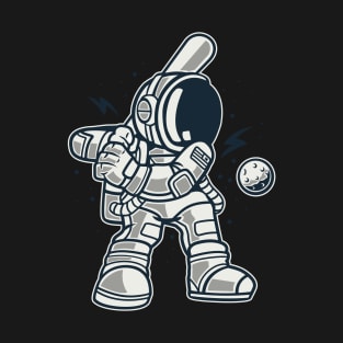 Astronaut Playing Baseball T-Shirt