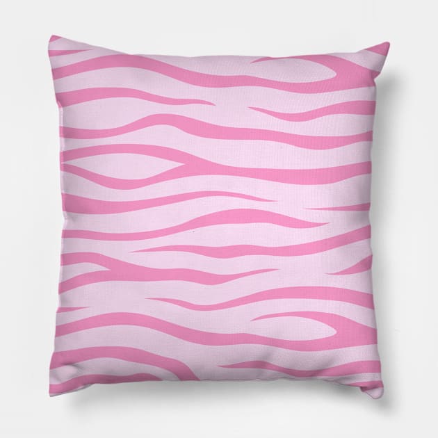 Pink Tiger Skin Pattern Pillow by Ayoub14