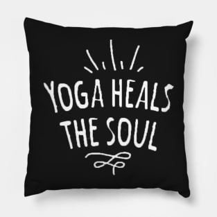 Yoga heals the soul shirt Pillow