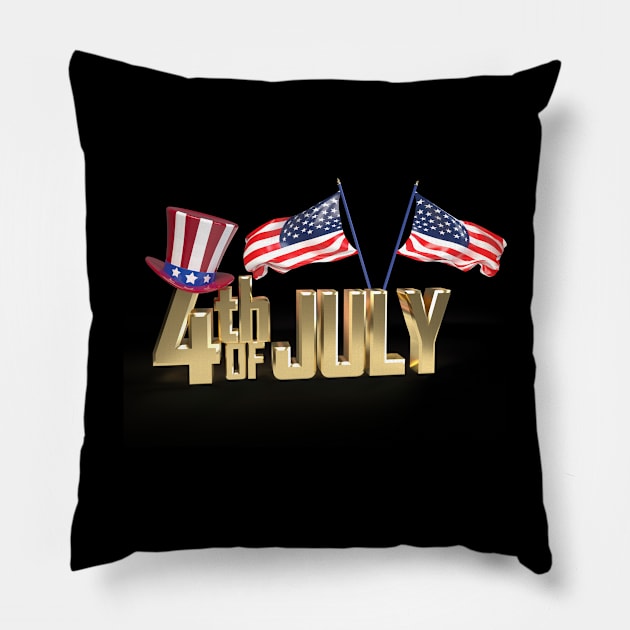 US INDEPENDENCE DAY Pillow by baha2010