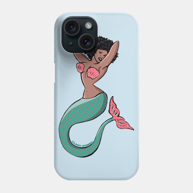 Cute Black Mermaid Tattoo Phone Case by FanboyMuseum