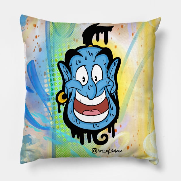 Genie 🧞‍♂️ Pillow by Art_of_Selene