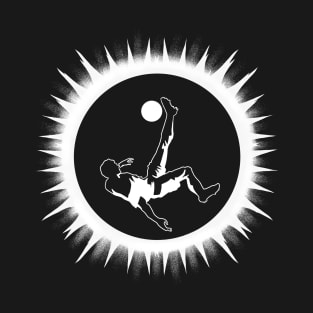 Solar Eclipse 2024 Soccer Player Overhead Kick T-Shirt