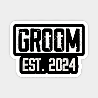 New Groom Est. 2024 Future Husband Wedding Party Groom 2024 Magnet