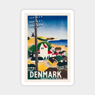 Visit Denmark Vintage Travel Poster 1936 Magnet