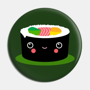 Kawaii Illustration Maki Sushi Pin