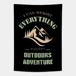 I Can Resist Everything Except Inspirational Quote Phrase Text Tapestry