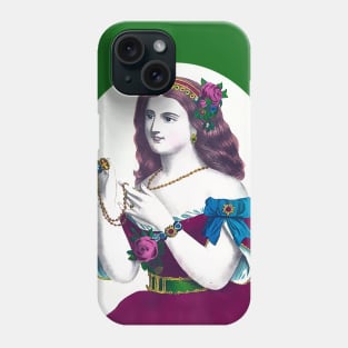 Pretty gypsy girl with jewels and mystery Phone Case