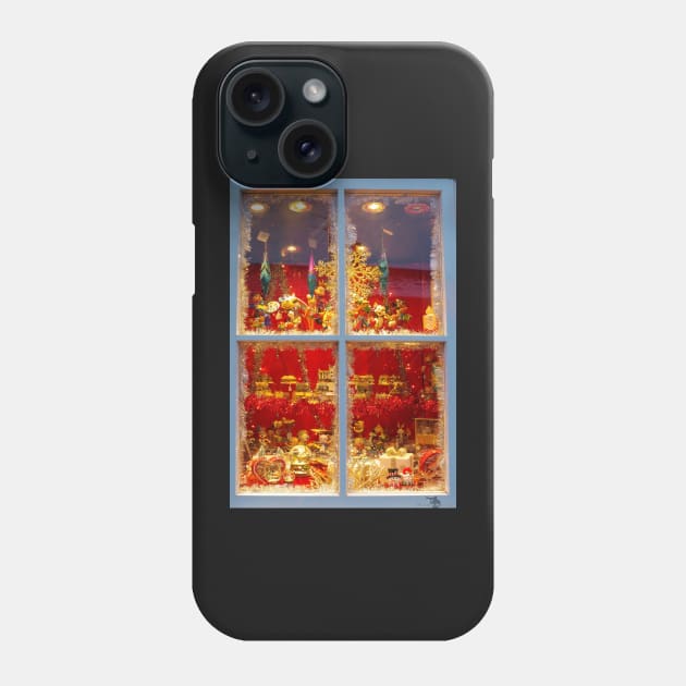 christmas display window festive toys Phone Case by Simon-dell