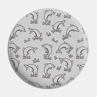 Dolphin Icons Pattern Pin